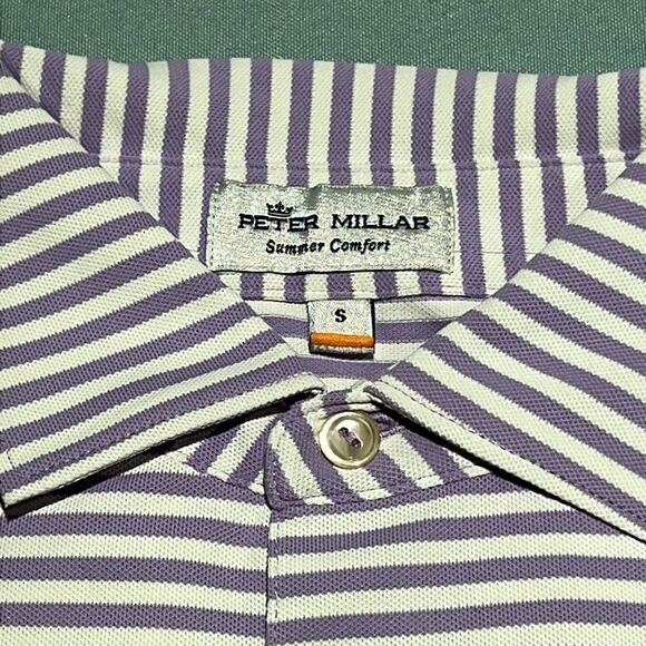 2-Peter Millar stripe & Solid Summer Comfort golf polo shirts M3 - Picture 6 of 6